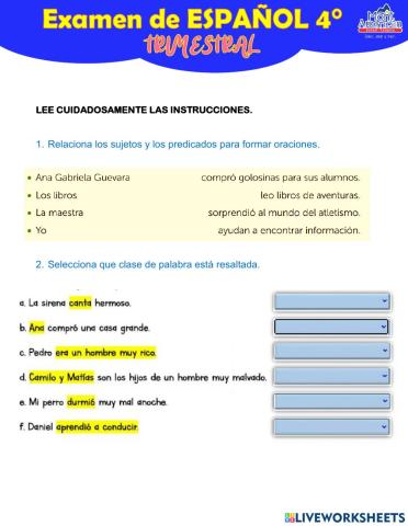 Español examen
