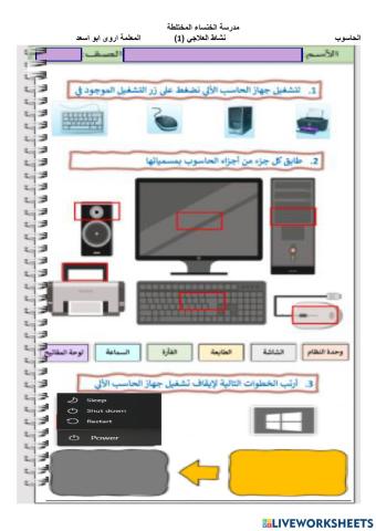 نشاط علاجي لتشغيل الحاسوب