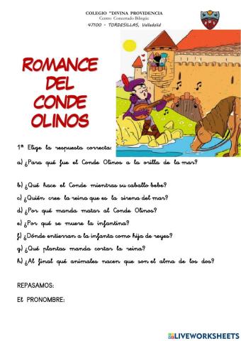 05 romance del CONDE OLINOS