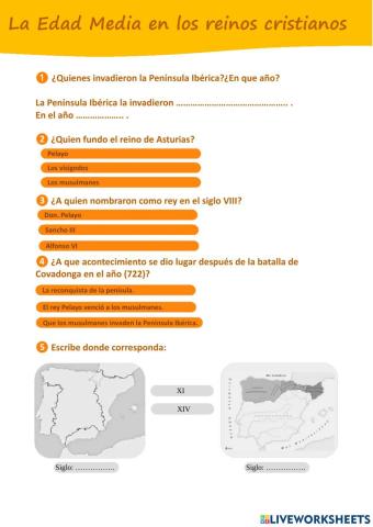 La edad media en los reinos cristianos. ⚔