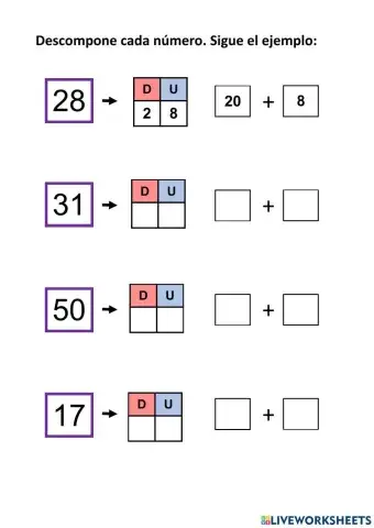 Descomposición de números