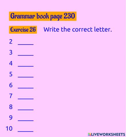Page 230, exercises 26 and 27