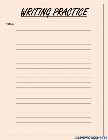 Writing Practice