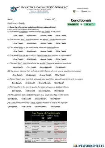 The Condionals Our Normal World