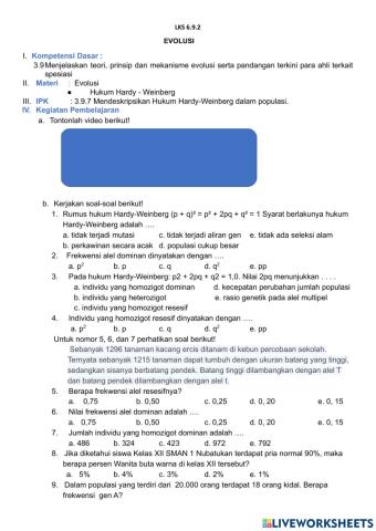 Hukum hardy-weinberg