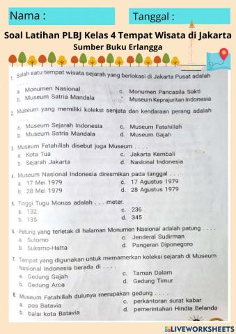 PLBJ kelas 4 Wisata Sejarah Jakarta