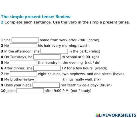PDU 04 - Simple Present Practice (3rd person)