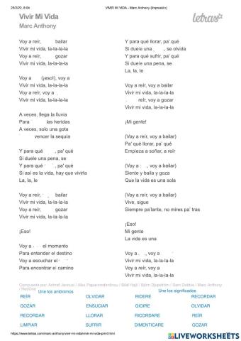 Vivir mi vida Marc Antony