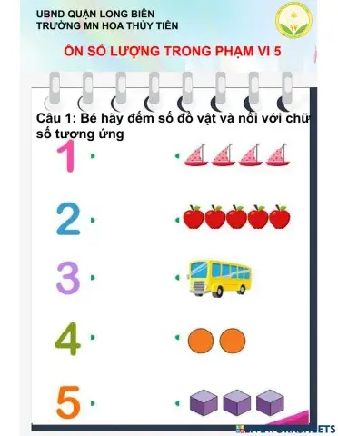 Toán ôn số lượng trong pv5