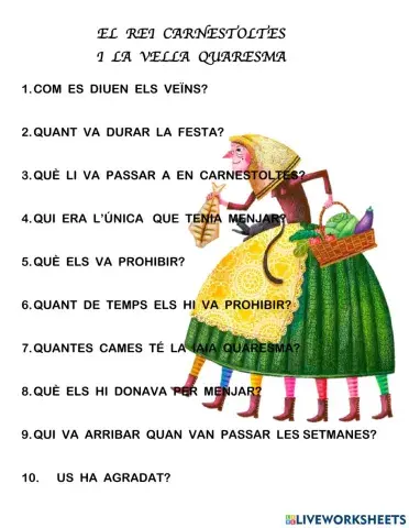 El rei carnestoltes i la vella quaresma