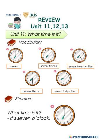 E4 - review vocabs and structures u11-u13