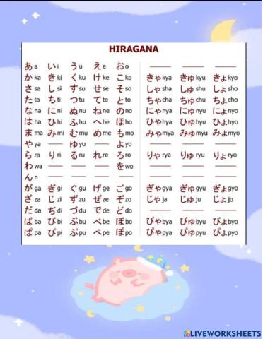 Bảng chữ cái Hiragana