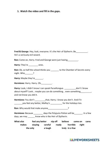 Ron and Hermione Questions Harry