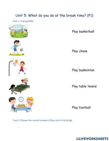 What do you do at the break time?