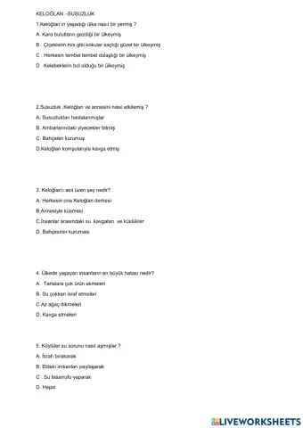 Keloğlan - susuzluk