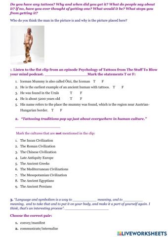 The Psychology of tattoo. Adult-sensitive stuff