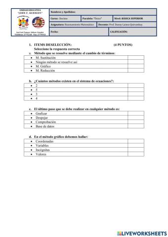 EXAMEN DECIMO QUIMESTRAL 2