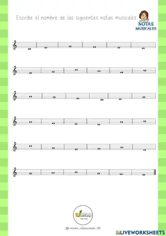 Repaso notas musicales 1º