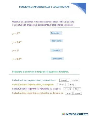 Funciones exponenciales