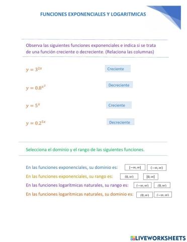 Funciones exponenciales