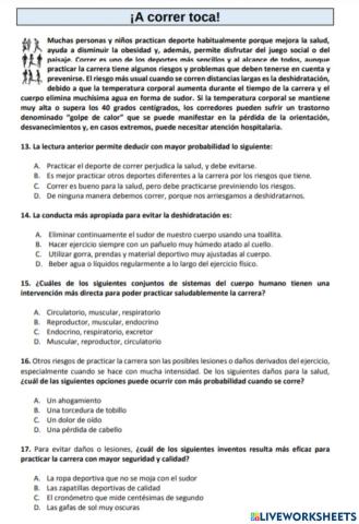 Prueba CAM 6º 2: Competencias básicas ciencias y tecnología 13-17