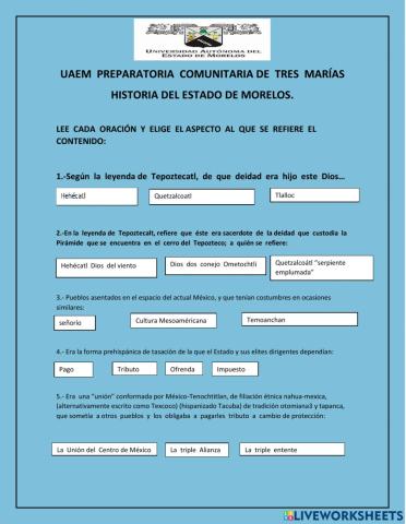 Historia del Estado de Morelos