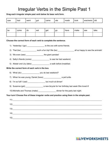 Irregular Verbs in the Simple Past 01