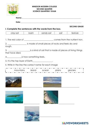 Sc 2nd quarterly exam