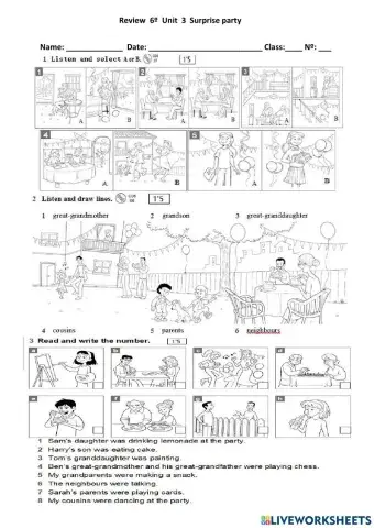 6º Review Unit 3 Family