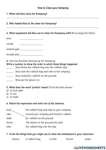 4.1.7 How to clean your kampong