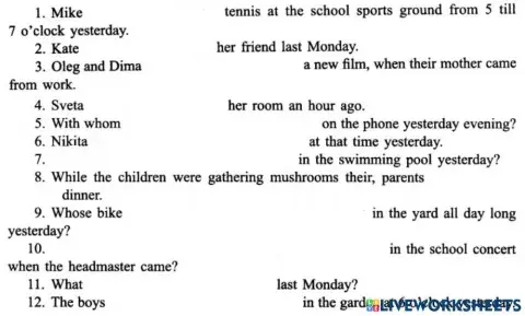 Past Simple-Past Continuous