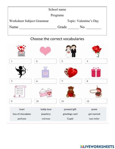 Valentine day Example