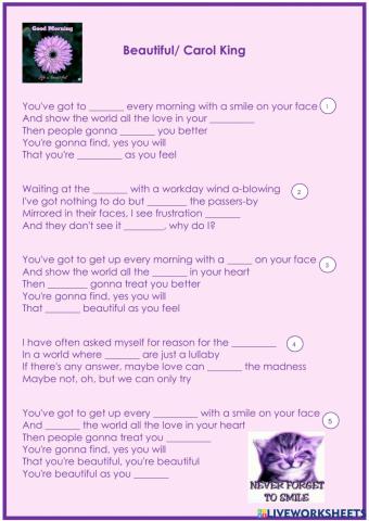 Beautiful- Carol king