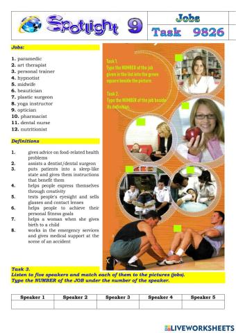 Spotlight 9 Task 9826