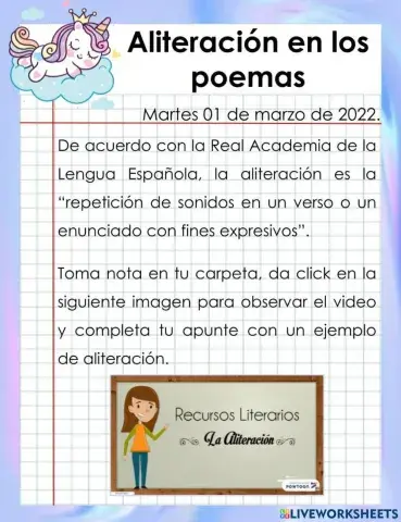 Aliteración en los poemas.