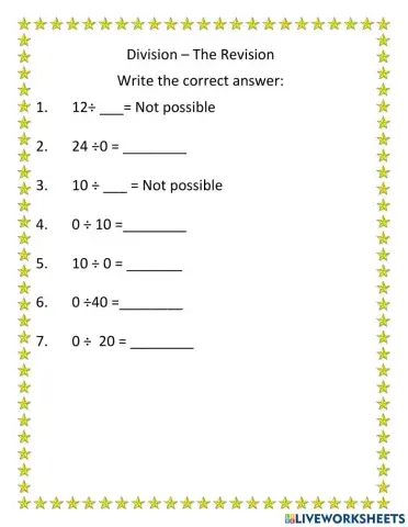 Division -Zero Properties