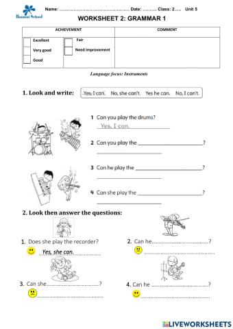 U5. Language Focus 1