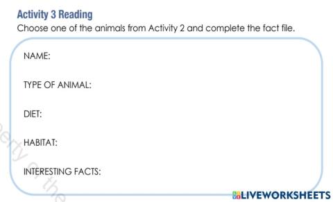 Animals facts