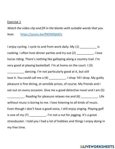 Pre B IELTS  Lesson 1- Hobbies