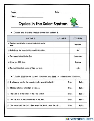 Cycles in the Solar System