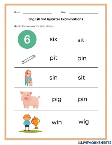 Phonics Worksheet
