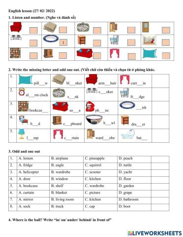 Group 2 - Bedroom + kitchen furniture