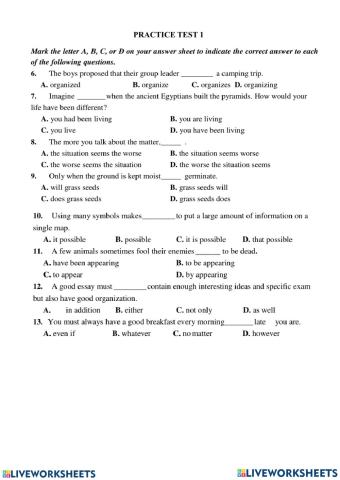 Week 28-Practice Test 1