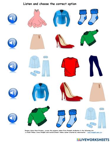 Clothes vocabulary