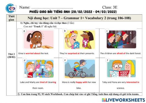 Phiếu HD học tuần 28.02 - 04.03