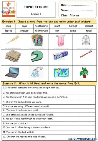 Movers- At home- Lesson 1