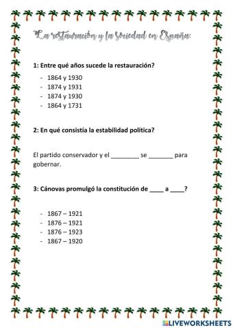 La restauración en España