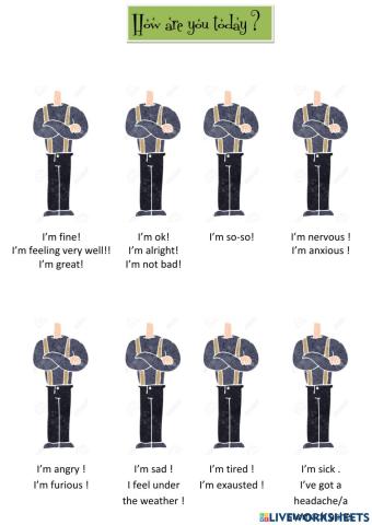 How are you ? feelings