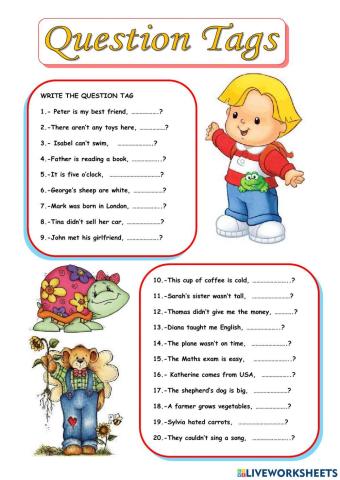 EOW5- Unit 6: copycat animals- question tags