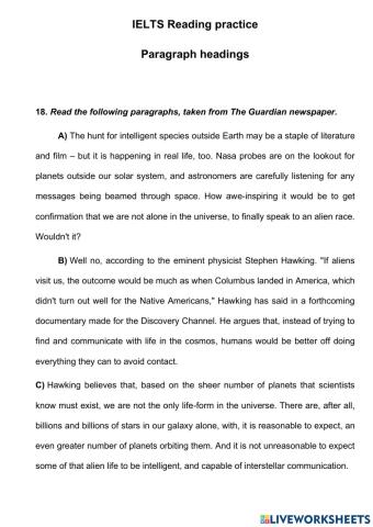 Paragraph Heading 18